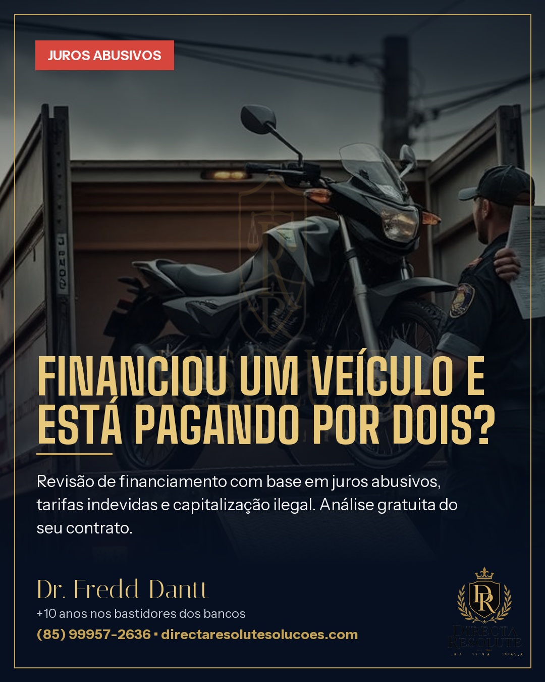 Pôster Juros abusivos: Financiou 1, está pagando 2