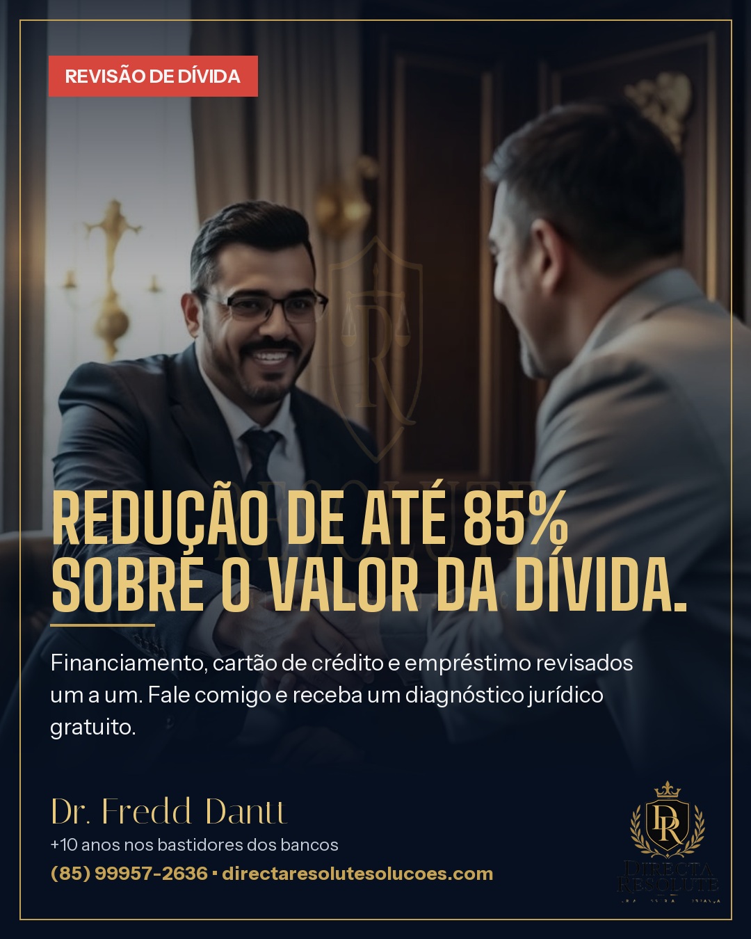 Pôster Revisão de dívida: Até 85% de redução